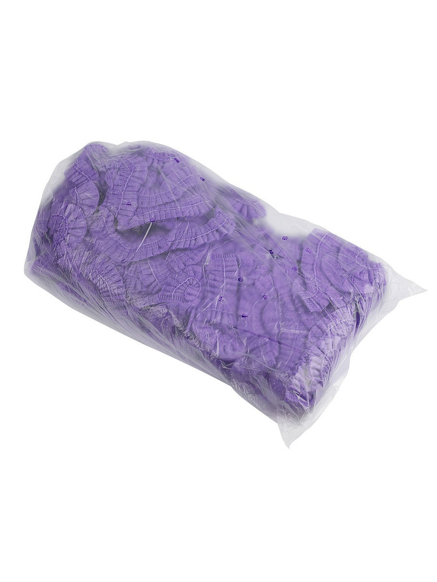 Шапочка одноразовая, фиолетовая (100 шт)